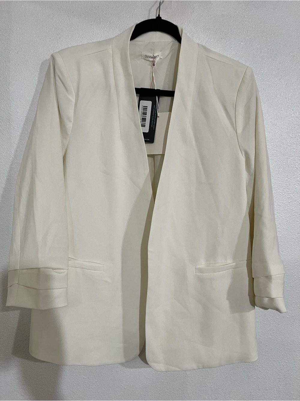 Olivia Gray Open-Front Cream Blazer NWT off white